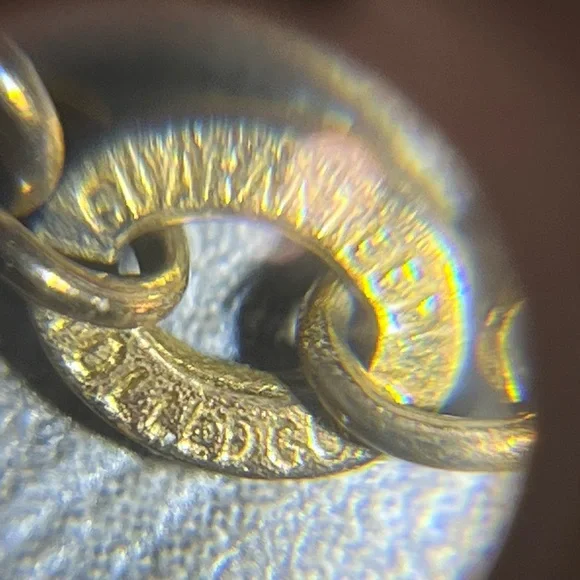 Antique RG Gold Faceted Rolo Link Chain Necklace- 18” - Picture 5 of 12